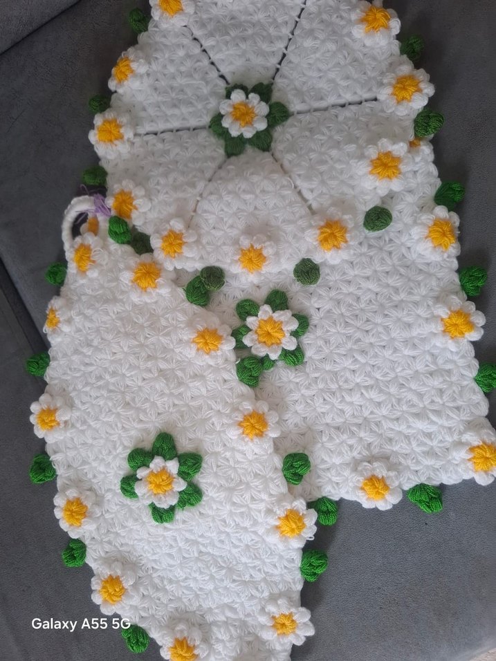 Beyaz İşlemeli banyo lifi - Görsel 4