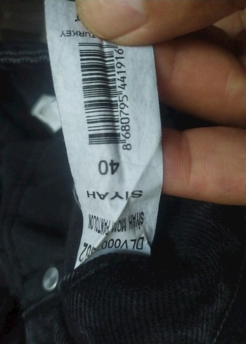 40 Beden Erkek Siyah Rahat Kesim Elastik Kot Pantolon