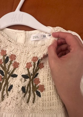 18-24 Ay Beden beyaz Renk Zara Kids elbise