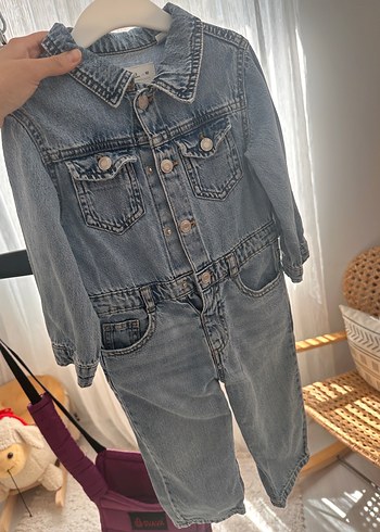 Kız Çocuk Denim Tulum