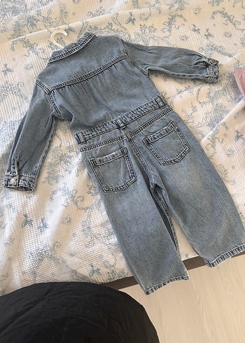 24-36 Ay Beden Kız Çocuk Denim Tulum