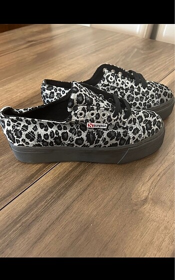 Superga Superga leopar desenli spor ayakkabı