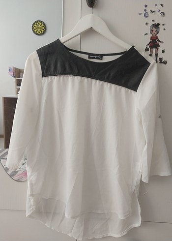 Beyaz Kadın Pamuklu Bluz - Görsel 4