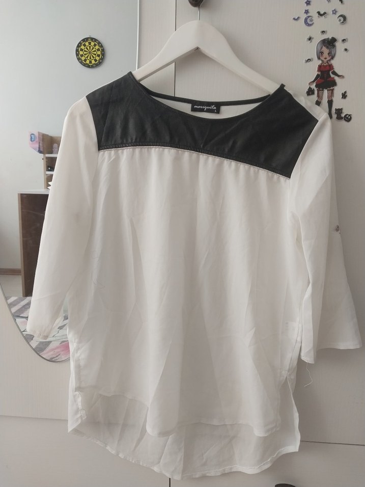 Beyaz Kadın Pamuklu Bluz - Görsel 3