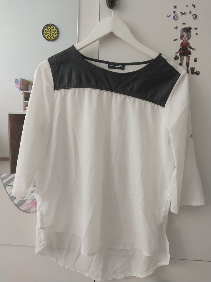 Beyaz Kadın Pamuklu Bluz - Görsel 4