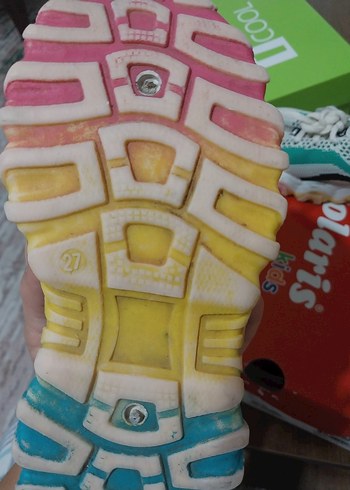 Beyaz Elastik Bağcıklı kiz Çocuk Spor Ayakkabı - Görsel 5