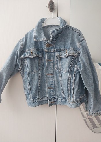 Düğmeli Midi Mavi kot Ceket - Görsel 4