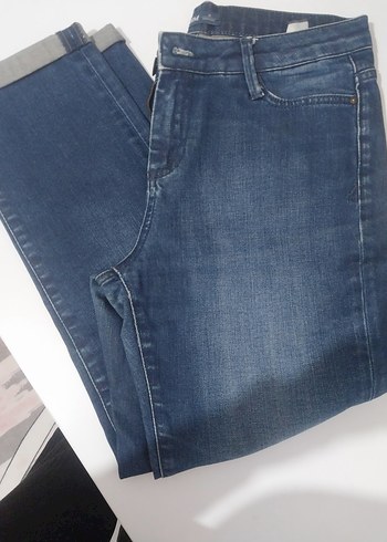 Denim marka Mavi Gri Batik Desenli Kadın Jean - Görsel 4