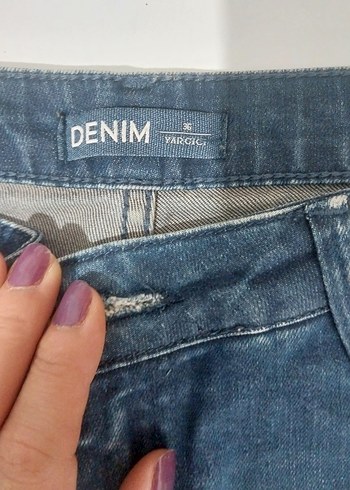 Denim marka Mavi Gri Batik Desenli Kadın Jean - Görsel 2