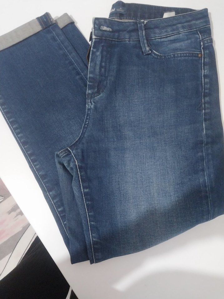 Denim marka Mavi Gri Batik Desenli Kadın Jean - Görsel 4