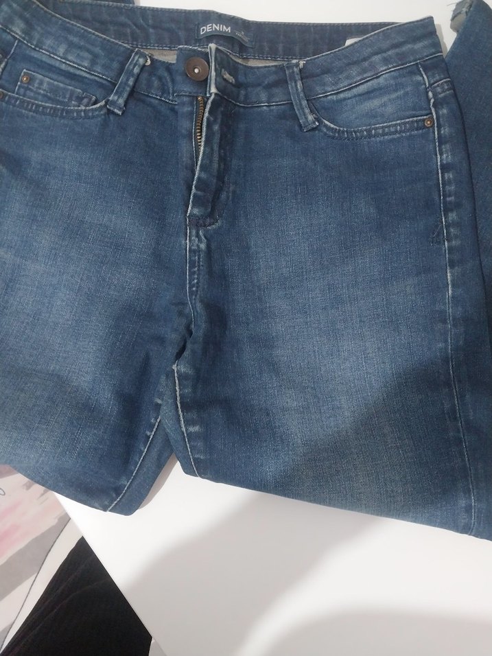 Denim marka Mavi Gri Batik Desenli Kadın Jean - Görsel 3