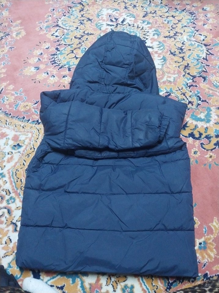 Kapüşonlu Lacivert Erkek Kışlık Mont - Görsel 3