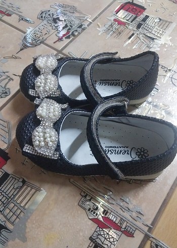 İnci Detaylı Kız Çocuk  Babet - Görsel 3