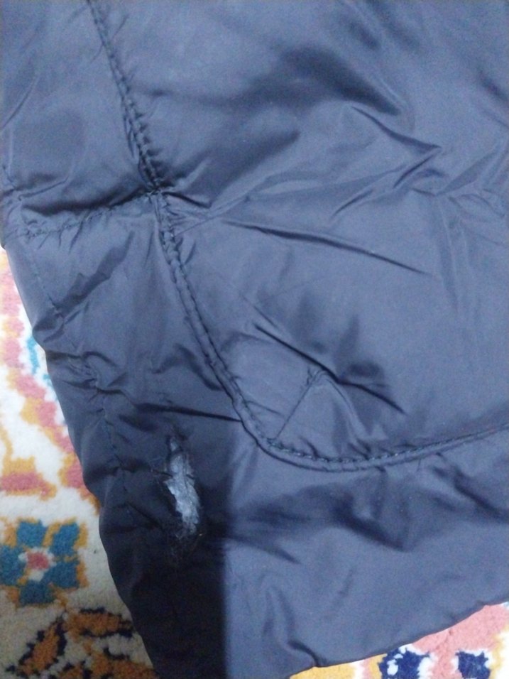 Koyu Mavi Kapüşonlu erkek Uzun Mont - Görsel 2