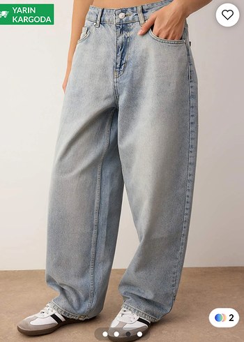Baggy jeans mavi kot pantolon - Görsel 2