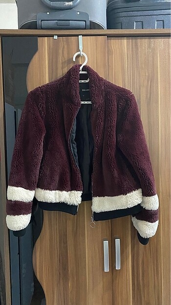 Pull and bear peluş kürk - Görsel 2