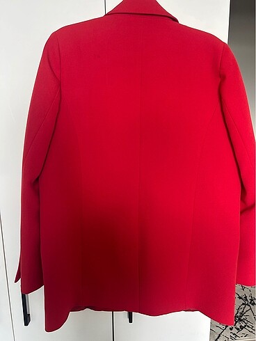 Oversize kırmızı ceket - Görsel 2