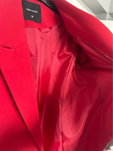 Oversize kırmızı ceket - Görsel 3