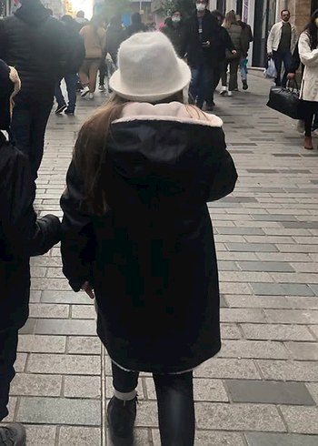 Zara Kızlar için Siyah Yüksek Yakalı mont