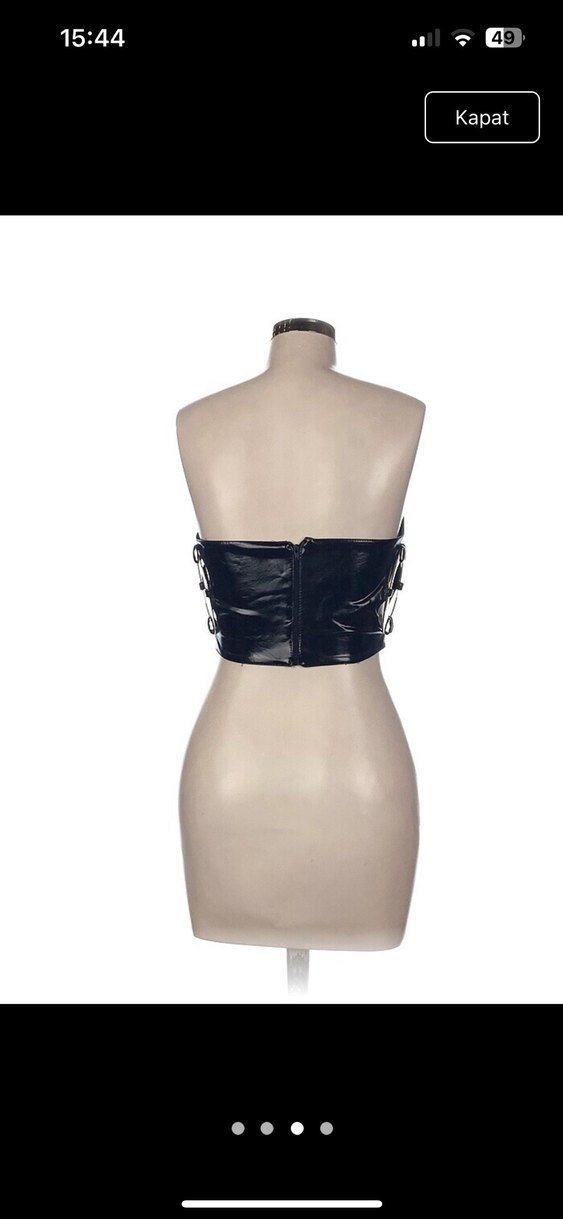 Mini üst vintage dantelli - Görsel 3