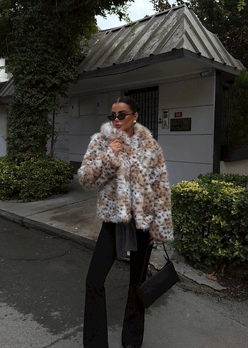 Leopar Desenli Kürk etiketli - Görsel 2