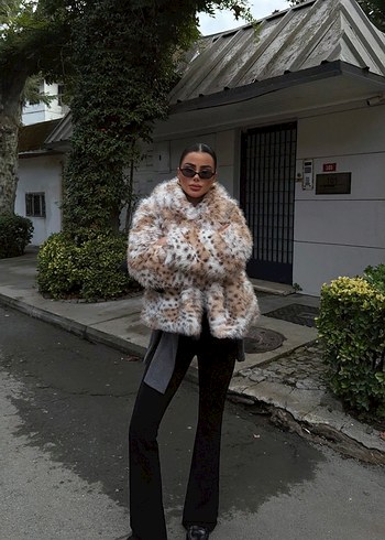 Leopar Desenli Kürk etiketli - Görsel 3