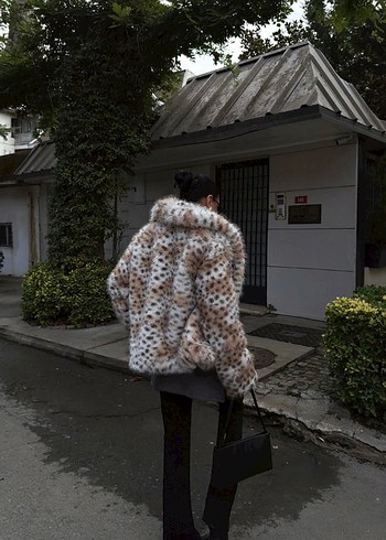 Leopar Desenli Kürk etiketli - Görsel 4