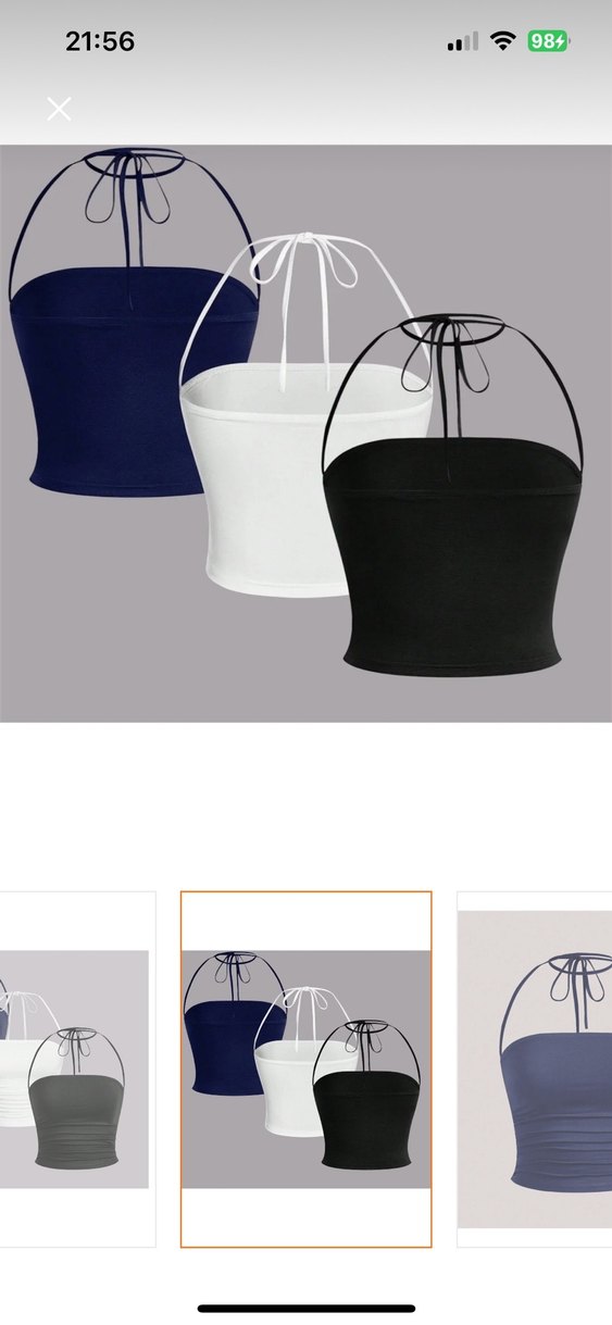 3 lü bağcıklı yaka crop - Görsel 2