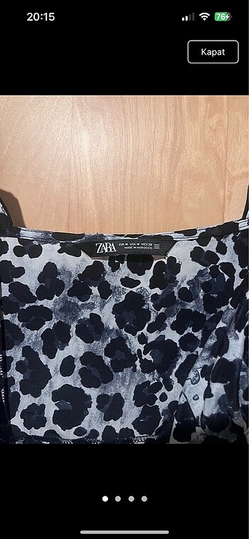 Zara Leopar zara düğmeli elbise