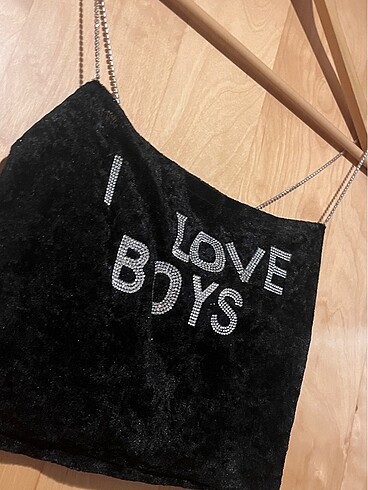 Vintage Love Askılı Mini üst taşlı