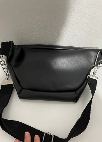 Siyah Kemerli Kadın Bel Çantası - Görsel 2