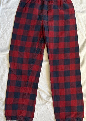 Bordo Kareli çocuk Pijama Altı- kışlık