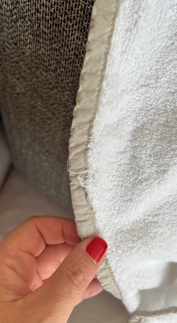 Kapüşonlu Kız Çocuk Bornoz - Beyaz - Görsel 4