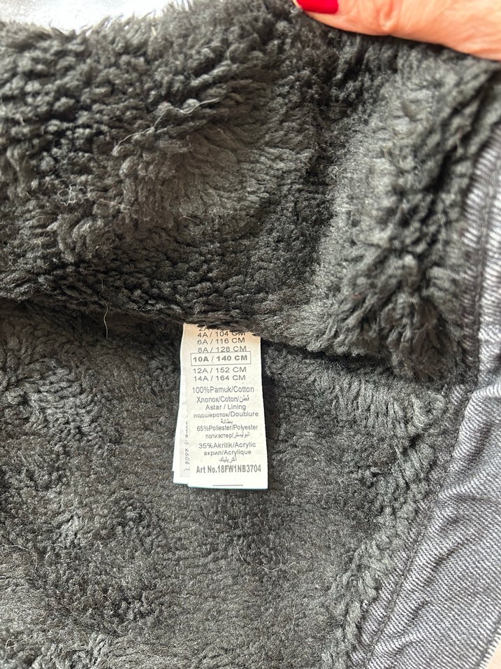 Sıfır ürün İçi sıcak çocuk Denim Ceket - Görsel 5