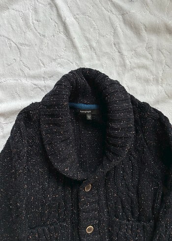 5 Yaş Beden Erkek Çocuk Gri Örgü Yün Hırka