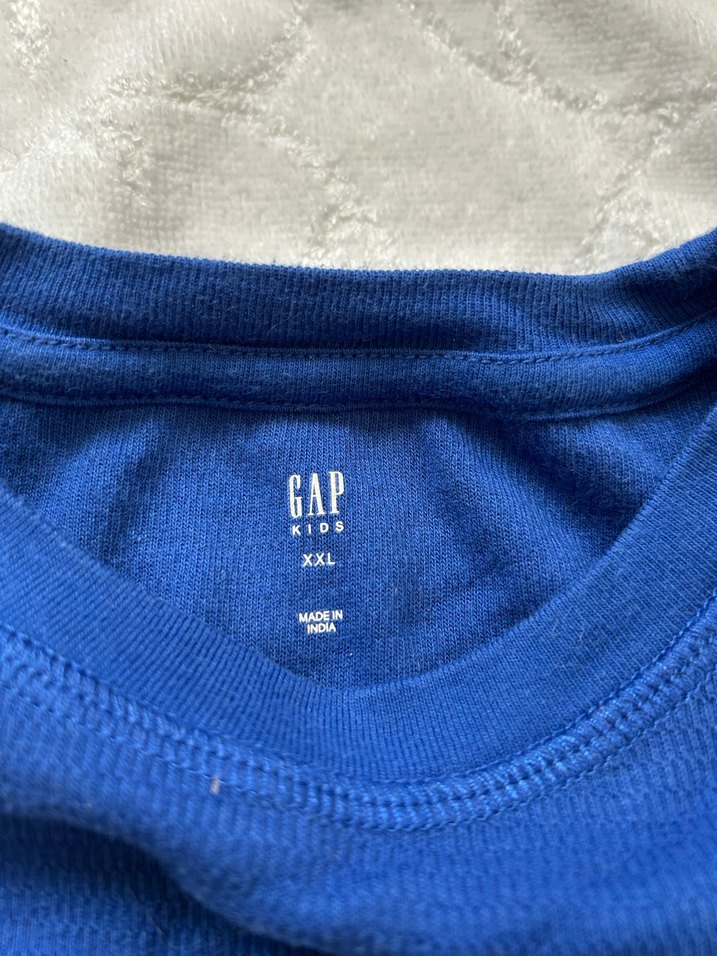 GAP uzun Kollu Mavi Baskılı Tişört - Görsel 5