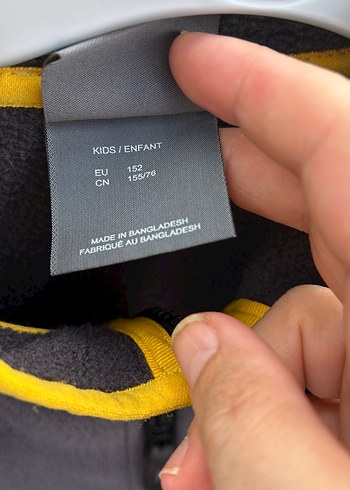 xs Beden 11-12 yaş Jack Wolfskin Gri Fermuarlı Erkek Polar