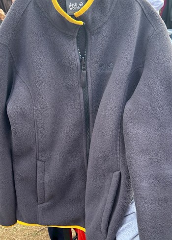 11-12 yaş Jack Wolfskin Gri Fermuarlı Erkek Polar