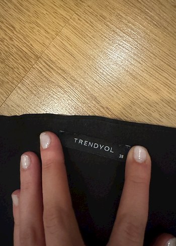 Siyah Kadın kumaş Kemerli Pantolon - Görsel 2