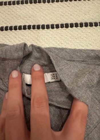 Gri Triko Balıkçı Yaka Elbise - Görsel 3