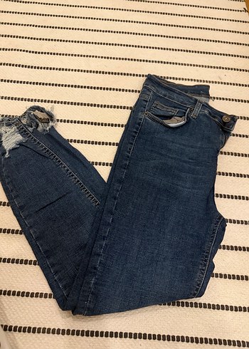 Kadın Mavi Denim Kot Pantolon - Görsel 2