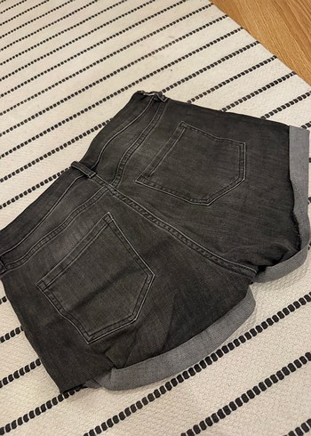 Gri  Kadın Kot Şort - Görsel 2