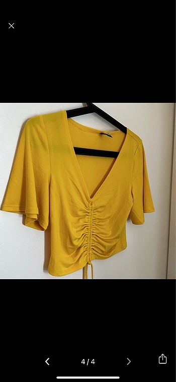 s Beden sarı Renk h&m bluz