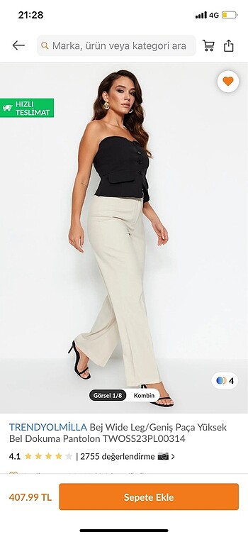 Trendyolmilla wide leg pantolon