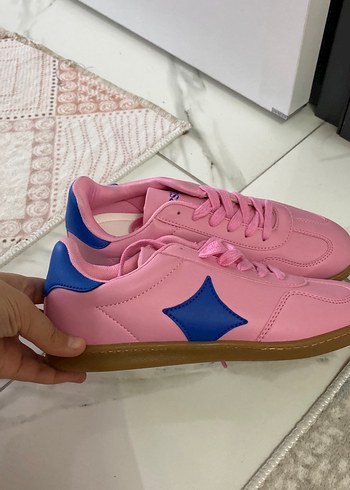 Pembe Yüksek Topuklu Kadın Spor Ayakkabı - Görsel 2