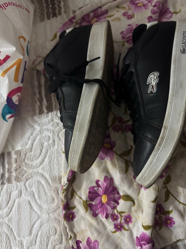 Siyah Bağcıklı Düz Taban Kadın Spor Ayakkabı - Görsel 2