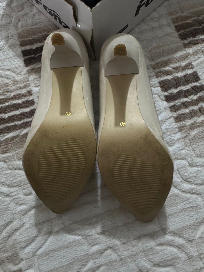 Beyonce Beyaz Stiletto Kadın Ayakkabı - Görsel 3