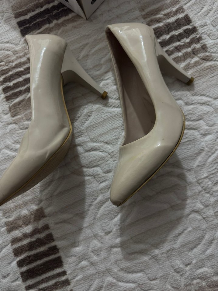 Beyonce Beyaz Stiletto Kadın Ayakkabı - Görsel 2