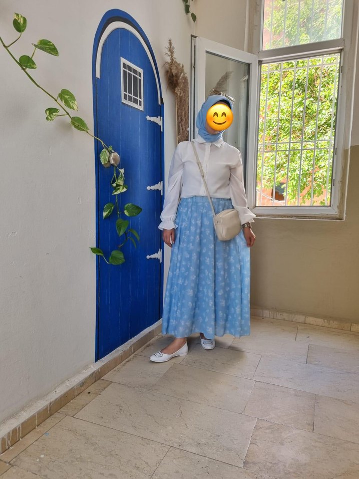 Mavi Bohem Uzun etek - Görsel 3