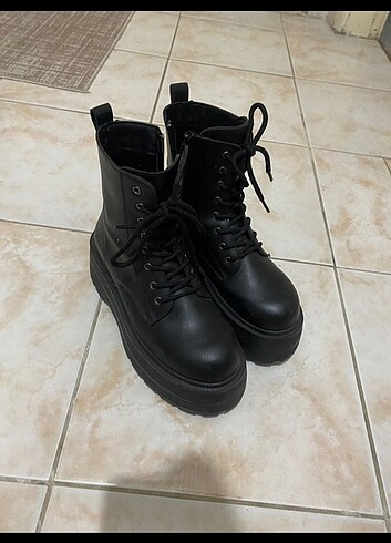 Diğer yüksek topuk siyah bot goth grunge tarz